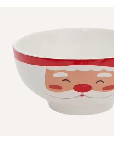 Set de Taza y Cuenco Navideño Papá Noel de Gres