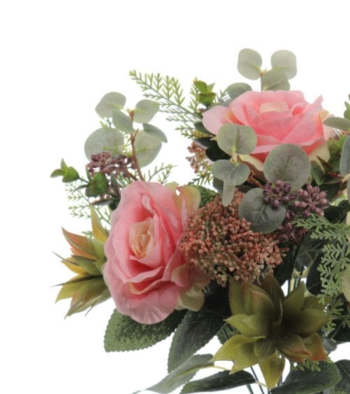 Ramo de Rosas Exóticas Artificiales - Decoración Elegante para Hogar y Eventos-2