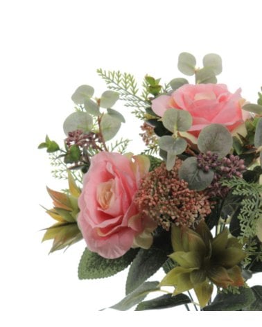 Ramo de Rosas Exóticas Artificiales - Decoración Elegante para Hogar y Eventos-2