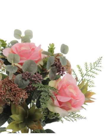 Ramo de Rosas Exóticas Artificiales - Decoración Elegante para Hogar y Eventos-3