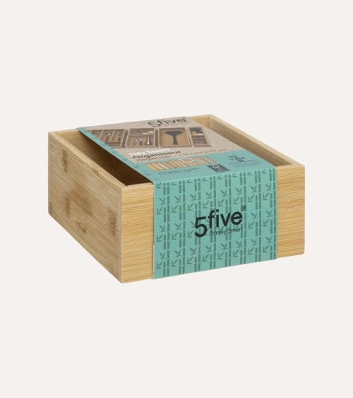 Caja Organizador Tidy Smart Cuadrado para Cajones de Bambú