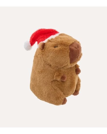 Peluche de Capibara Navideño de Poliéster