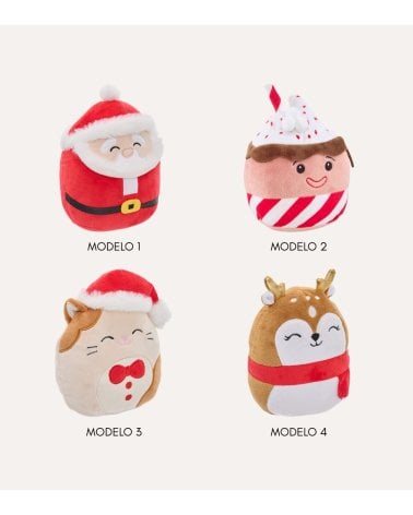 Peluche Mini Squishy Navideño de Poliéster