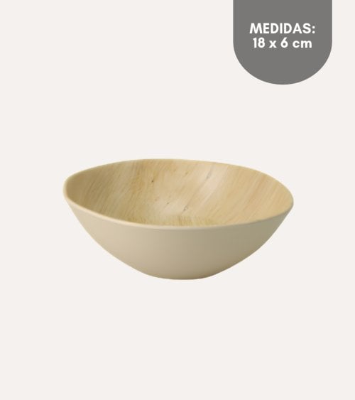 Bol Estilo Madera de Melamina