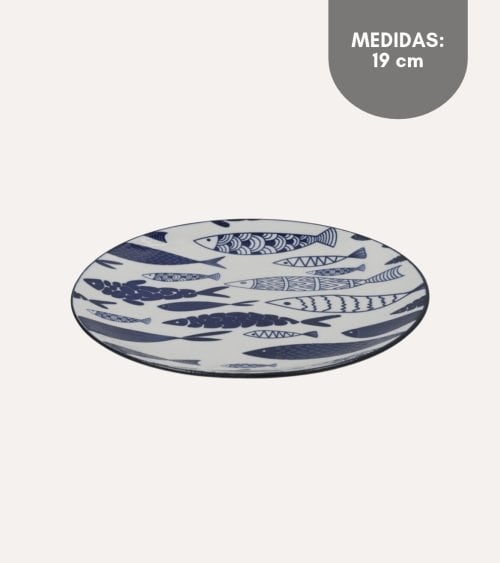 Plato Llano Huelva de Porcelana