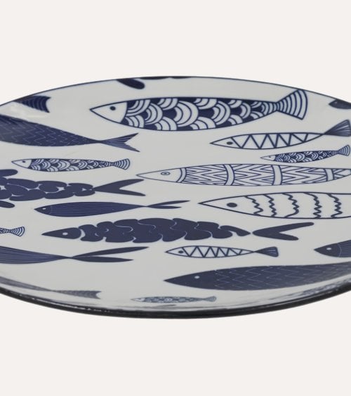 Plato Llano Huelva de Porcelana