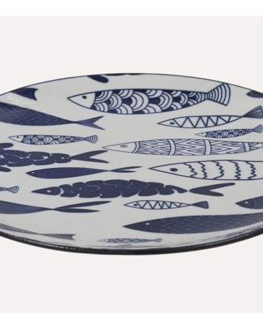 Plato Llano Huelva de Porcelana