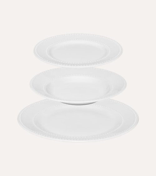 Vajilla de 18 Piezas Perle de Porcelana