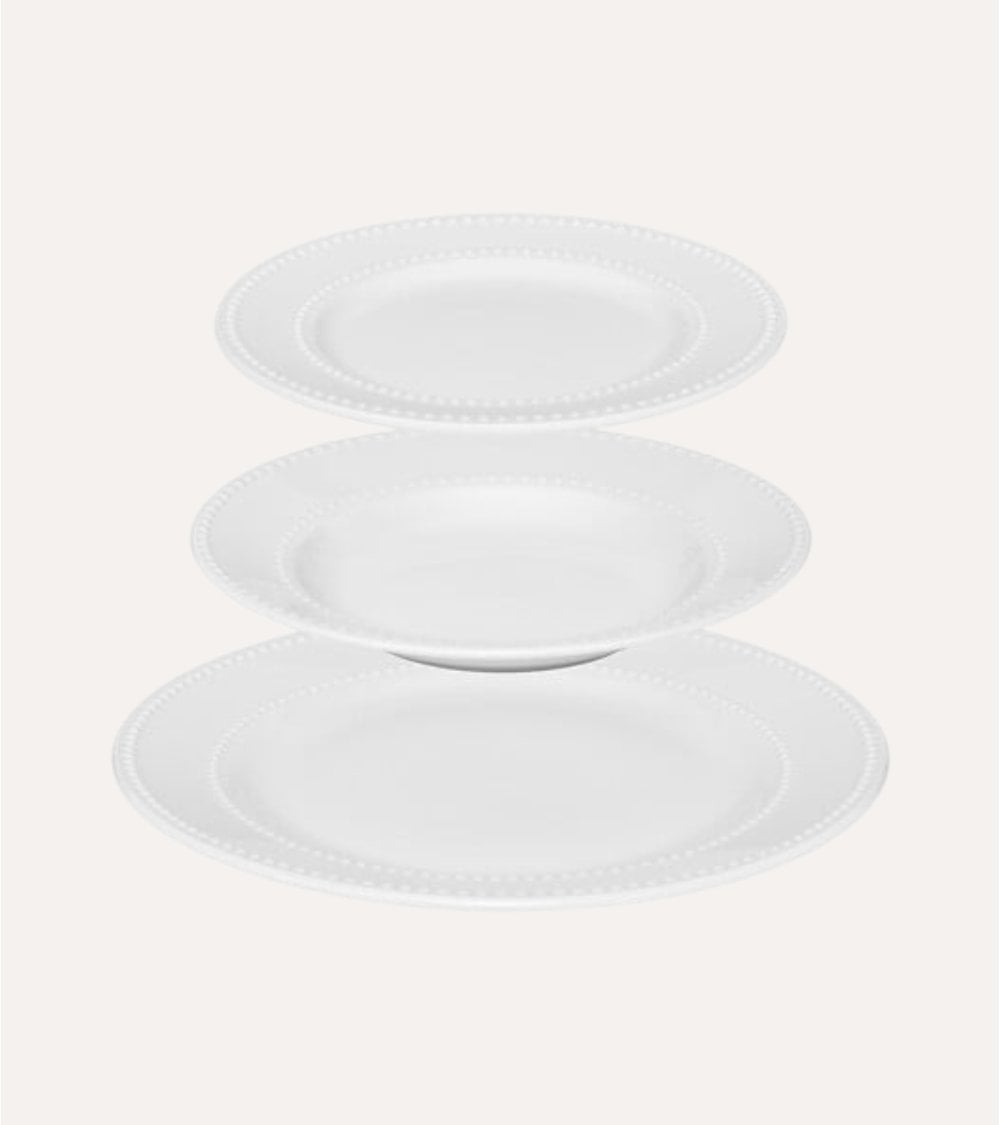 Vajilla de 18 Piezas Perle de Porcelana