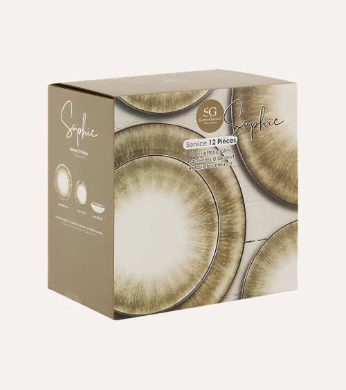 Vajilla de 12 Piezas Sophie de Porcelana