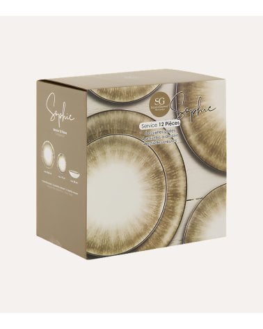 Vajilla de 12 Piezas Sophie de Porcelana