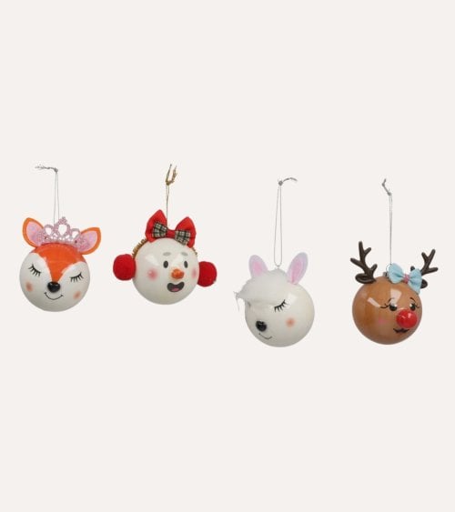 Colgante de Esfera con Animales para Árbol