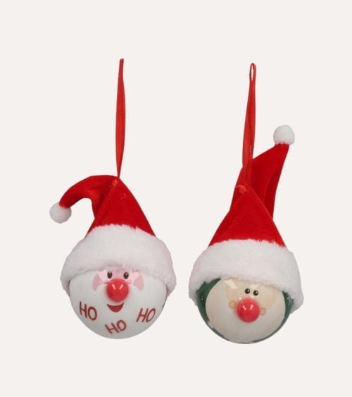 Colgante de Esfera con Papá Noel para Árbol