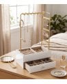 Joyero Organizador Vertical con Colgador de Madera y Metal
