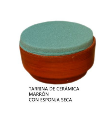 Tarrina de cerámica con esponja para flores 16 cm - Redonda