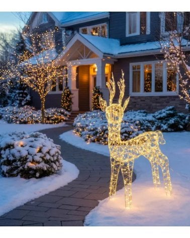 Reno Navideño con LED para Exterior de Acero