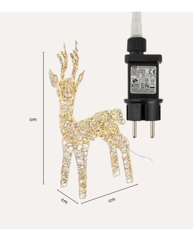 Reno Navideño con LED para Exterior de Acero