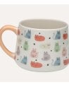 Taza Mug Gatos con Huellas de Porcelana