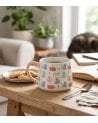 Taza Mug Gatos con Huellas de Porcelana