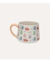 Taza Mug Gatos con Huellas de Porcelana