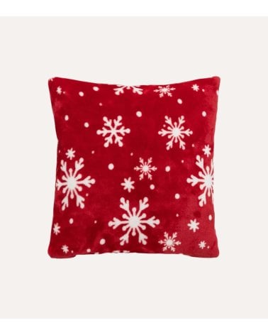 Cojín Navideño con Copos de Nieve de Poliéster