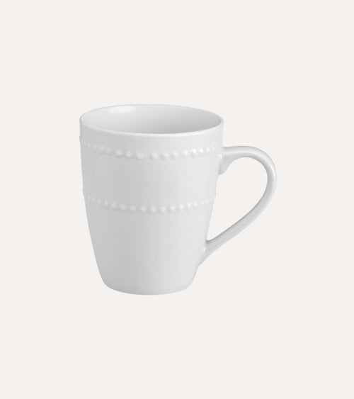 Taza Mug Relieve con Puntos de Porcelana