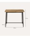 Set de Mesa y 2 Sillas Altas Lizzy de Metal y Madera