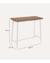 Set de Mesa y 2 Sillas Altas Lizzy de Metal y Madera