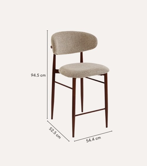 Silla Alta Zoe de Metal y Poliéster