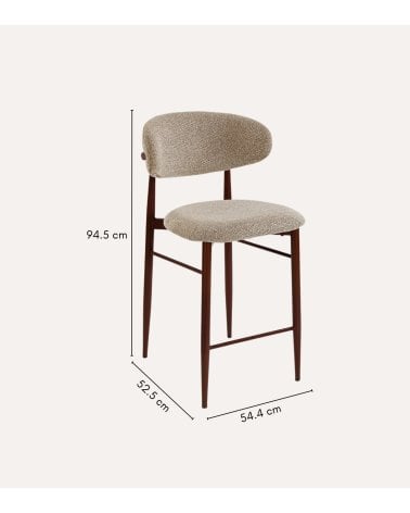 Silla Alta Zoe de Metal y Poliéster