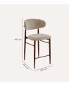 Silla Alta Zoe de Metal y Poliéster