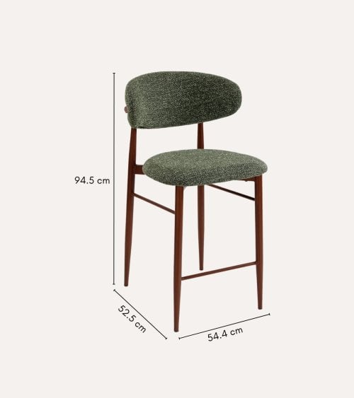 Silla Alta Zoe de Metal y Poliéster