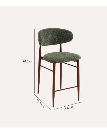 Silla Alta Zoe de Metal y Poliéster