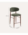 Silla Alta Zoe de Metal y Poliéster