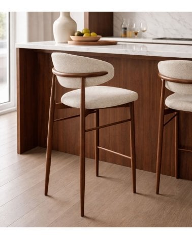 Silla Alta Zoe de Metal y Poliéster