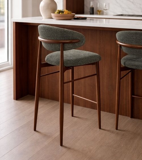 Silla Alta Zoe de Metal y Poliéster