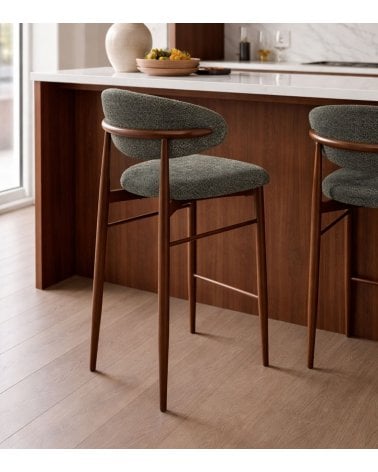 Silla Alta Zoe de Metal y Poliéster