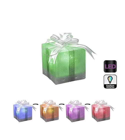 Sujetos luminosos navideños LED.