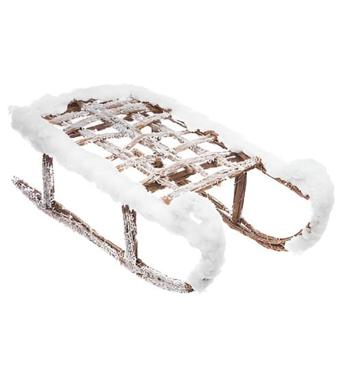 Decoración de madera de trineo de nieve L37.5