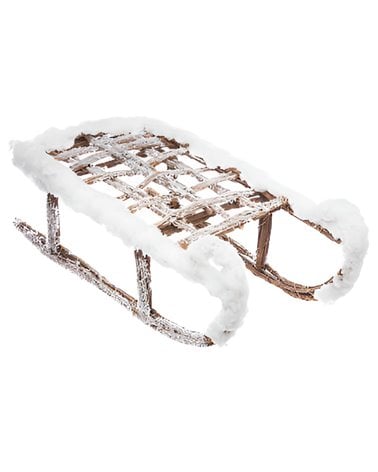 Decoración de madera de trineo de nieve L37.5