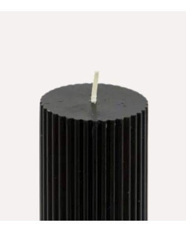 Vela Decorativa Half con Rayas de Parafina