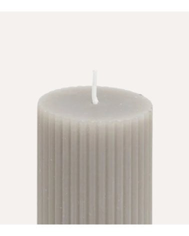 Vela Decorativa Half con Rayas de Parafina