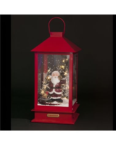 Decoración de linterna de música de nieve