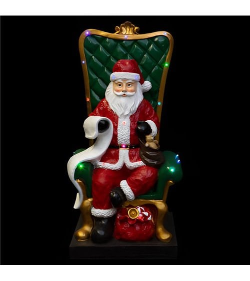 Resina Led Santa Claus + Asiento 100 cm 20 Led