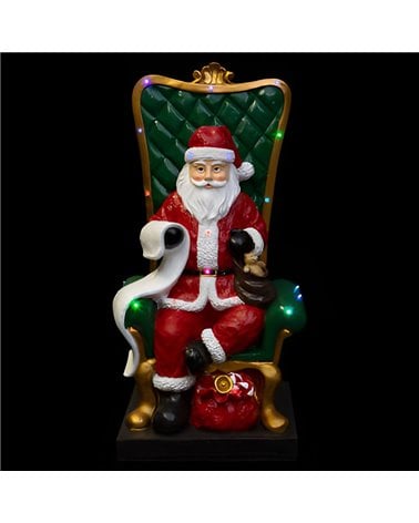 Resina Led Santa Claus + Asiento 100 cm 20 Led