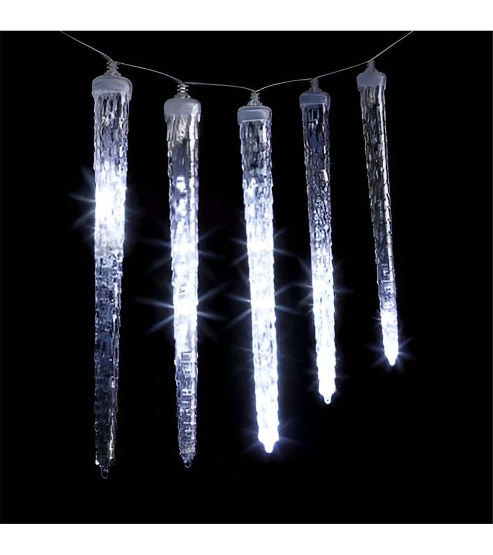 Cortina chispeante blanca fresca