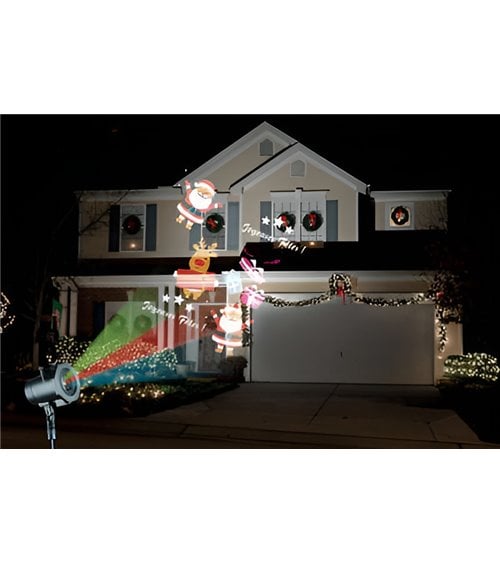 Proyector de exterior con película intercambiable