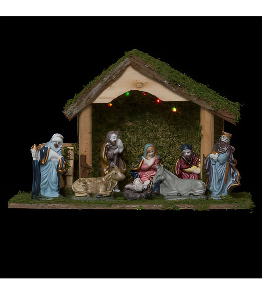 Decoración de Cuna Festiva para Navidad