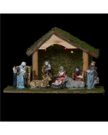 Decoración de Cuna Festiva para Navidad