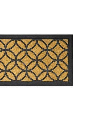 Felpudo de Goma y Coco Tobago, Alfombra Entrada 25x75cm Resistente y Duradera-3